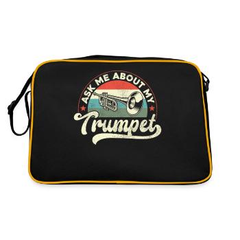 Trompettiste Vintage Retro Ask - Sac Retro - noir/or - Dos
