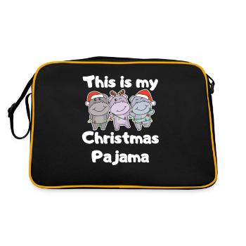 Christmas Hippo Christmas Pajamas - Retro Bag - black/gold - Back