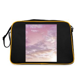Vintage Pink Cloud Aesthetic Dreamcore Angelcore - Retro Bag - black/gold - Back