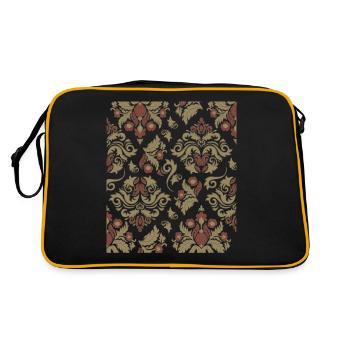 Motif Esthétique Baroque Old Vintage Grunge - Sac Retro - noir/or - Dos