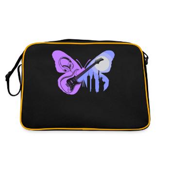 Downtown Girl Aesthetic Butterfly Coquette - Retro Bag - black/gold - Back