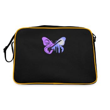 Downtown Girl Aesthetic Minimalist Butterfly - Retro Bag - black/gold - Back