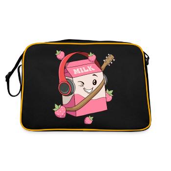 Downtown Girl Esthétique Strawberry Milk Coquette - Sac Retro - noir/or - Dos