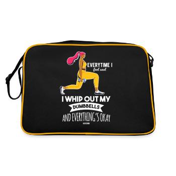 Entraînement des jambes Femme Maman Sportive - Sac Retro - noir/or - Dos