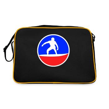 Surfing Logo - Retro Bag - black/gold - Back