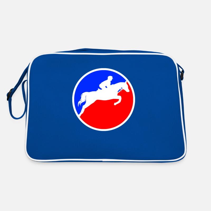 Pferde Reiten Logo Retro Tasche