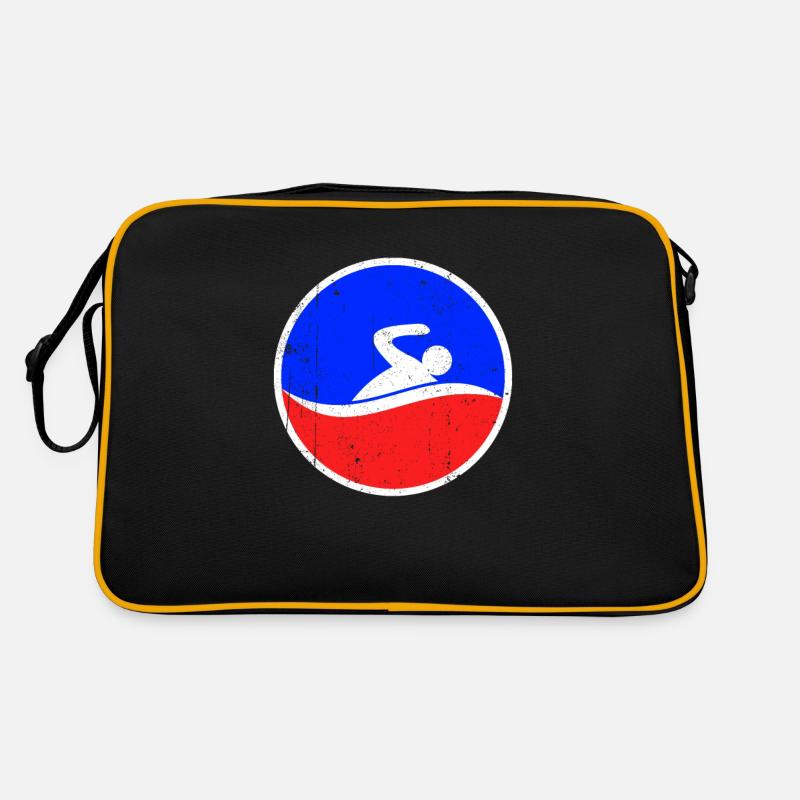 Schwimmen Logo Retro Tasche