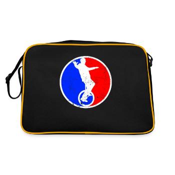 Unicycle Logo - Retro Bag - black/gold - Back