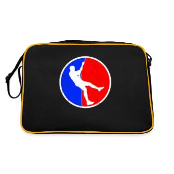 Klettern Logo - Retro Tasche - Schwarz/Gold - Hinten