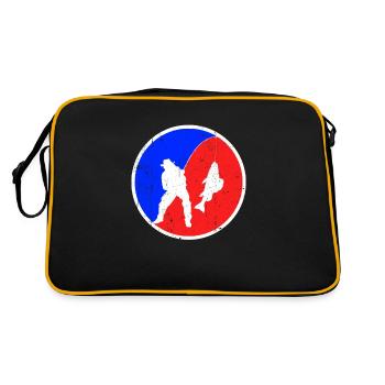 Fishing Logo - Retro Bag - black/gold - Back