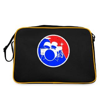 Drums Logo - Retro Bag - black/gold - Back
