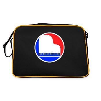Piano Logo - Retro Bag - black/gold - Back