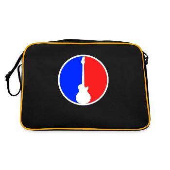 Egitarre Logo - Retro Tasche - Schwarz/Gold - Hinten