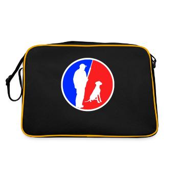 Hunting Logo - Retro Bag - black/gold - Back