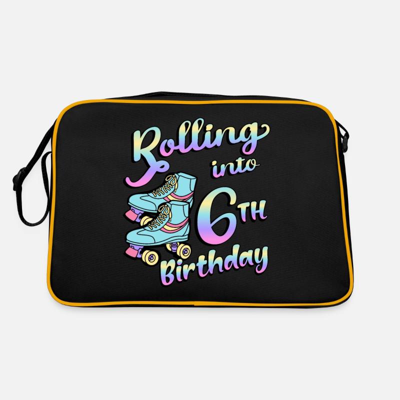 Rouler dans le patineur quad du 6e anniversaire Sac Retro