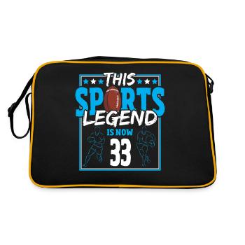 Cette légende du sport a maintenant 33 ans, le rugby à XV 33. - Sac Retro - noir/or - Dos