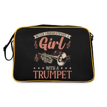 Trompettiste ne sous-estime jamais - Sac Retro - noir/or - Dos