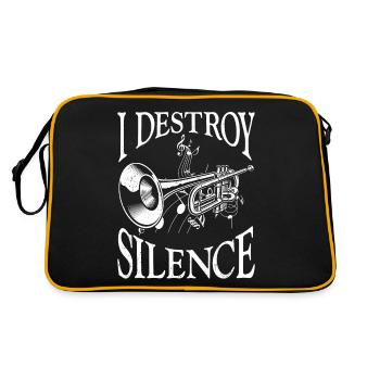Trompettiste Vintage I Destroy - Sac Retro - noir/or - Dos