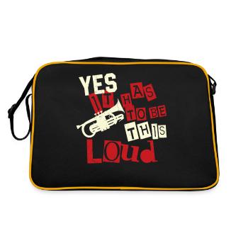 Trumpet Player Vintage Yes It Has - Retro Tasche - Schwarz/Gold - Hinten