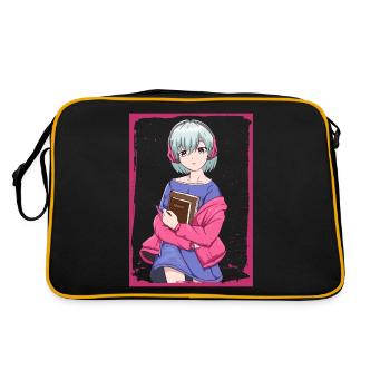 Downtown Girl Esthétique Anime Fille Coquette - Sac Retro - noir/or - Dos