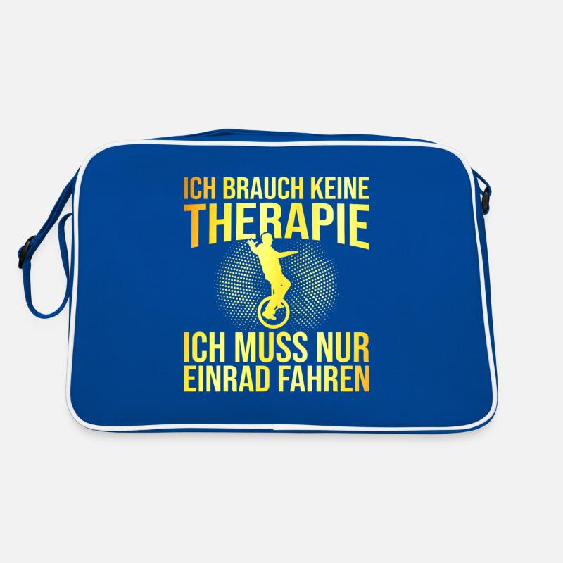 Einrad Therapie Spruch Retro Tasche