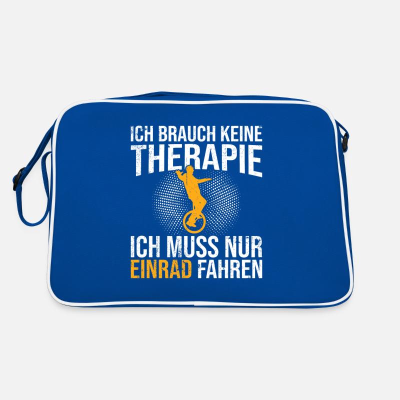 Einrad Therapie Spruch Retro Tasche
