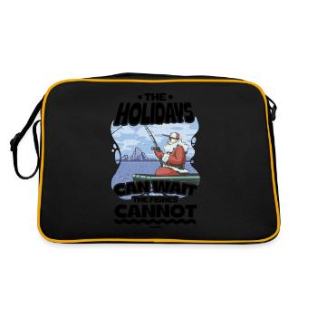 Angler - Retro Tasche - Schwarz/Gold - Hinten