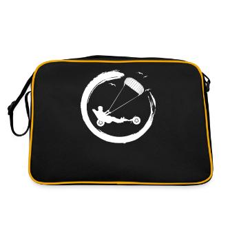 Strand-Kite Windracer Land-Kite Kite-Strandsegler - Retro Tasche - Schwarz/Gold - Hinten