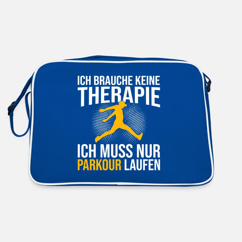 Parkour Therapie Spruch Retro Tasche