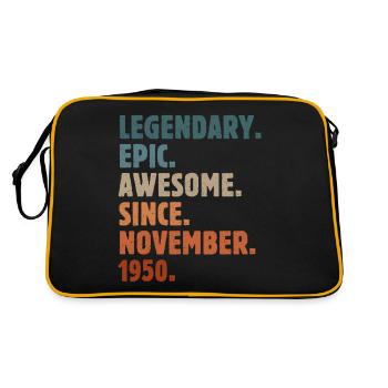 1950 November Vintage Birthday Gift - Retro Bag - black/gold - Back