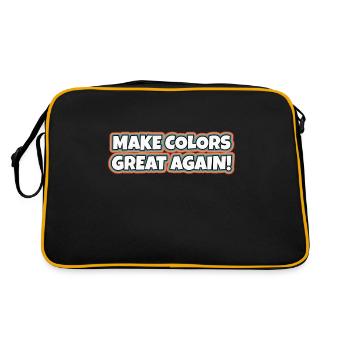 Make Colors Great Again Colorful World Hippie Colors - Retro Bag - black/gold - Back