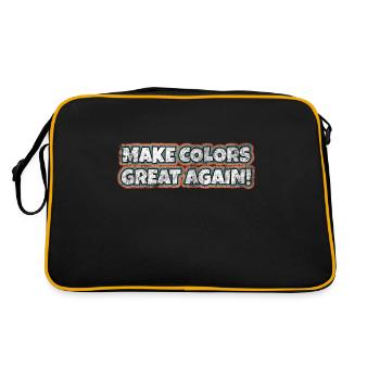 Make Colors Great Again Colorful World Hippie Colors - Retro Bag - black/gold - Back