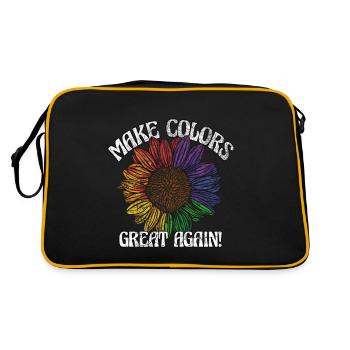 Make Colors Great Again Colorful World Hippie Colors - Retro Bag - black/gold - Back