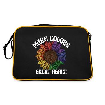 Make Colors Great Again Colorful World Hippie Colors - Retro Bag - black/gold - Back
