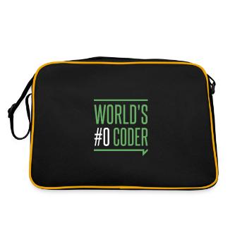 Programmer - creators coders world's #0 coder - Retro Bag - black/gold - Back