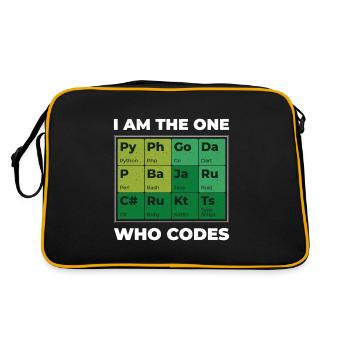 Programmer - I am the one who codes - Retro Bag - black/gold - Back