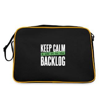 Programmer - keep calm & add it to the backlog - Retro Bag - black/gold - Back