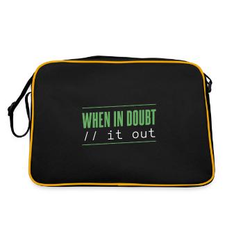 Programmer - when in doubt // it out - Retro Bag - black/gold - Back