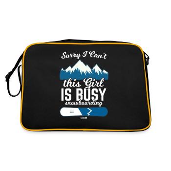 Sorry i Can ́t Snowboard Girl - Retro Bag - black/gold - Back