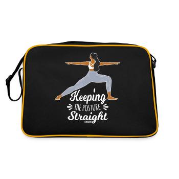 Méditation Yoga Femme Fille Tante Sports - Sac Retro - noir/or - Dos