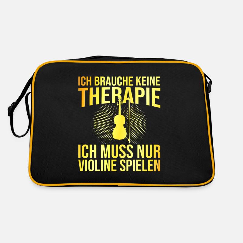 Violine Therapie Spruch Retro Tasche