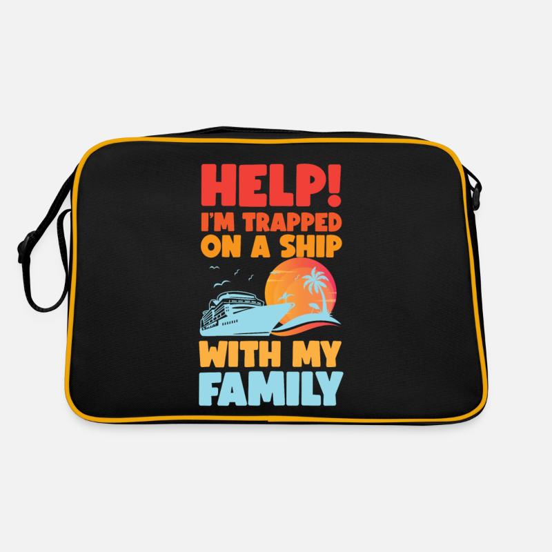Aide familiale pour les vacances en bateau de croisière! Sac Retro