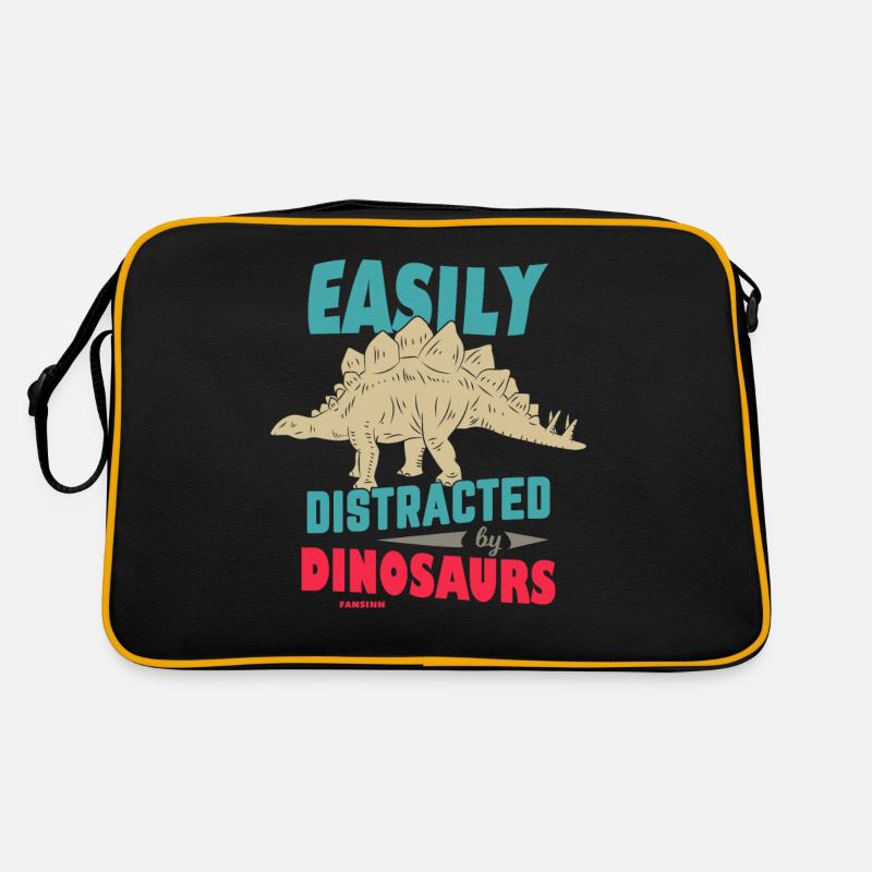 Easily Distracted By Dinosaurs Retro Tasche