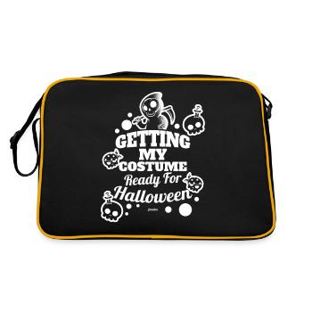 Grim Reaper Monster mignon drôle - Sac Retro - noir/or - Dos