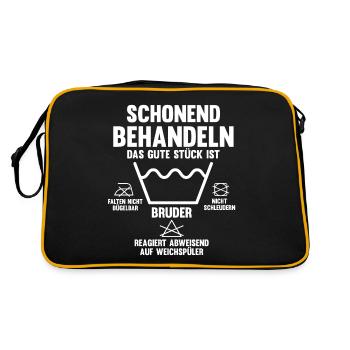 Siblings Family Brothers Brother - Retro Bag - black/gold - Back