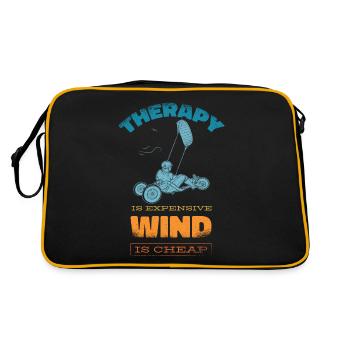 Strand-Kite Windracer Land-Kite Kite-Strandsegler - Retro Tasche - Schwarz/Gold - Hinten