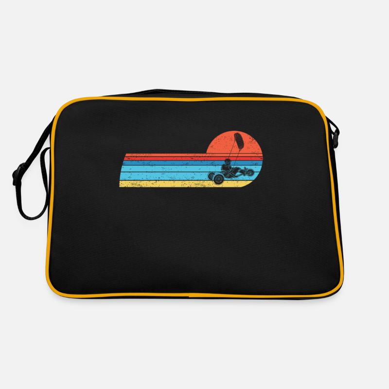 Beach Kite Windracer Land Kite Kite Beach Sailor - Retro Bag - black/gold