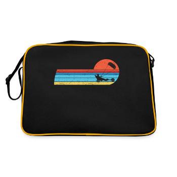 Strand-Kite Windracer Land-Kite Kite-Strandsegler - Retro Tasche - Schwarz/Gold - Hinten