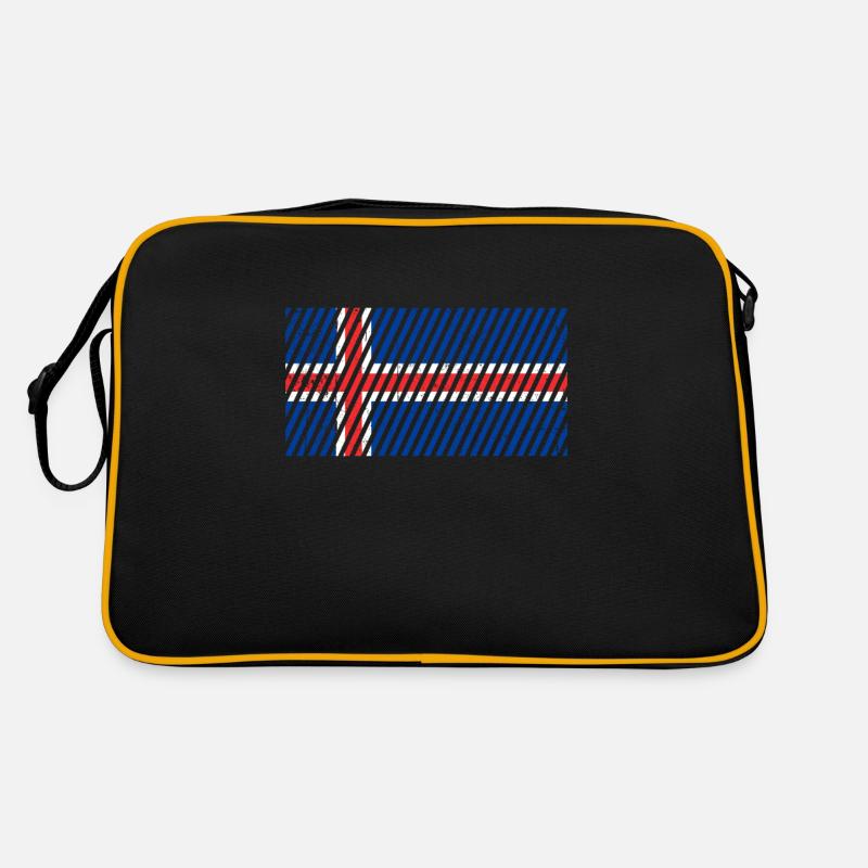 Iceland flag Retro Bag