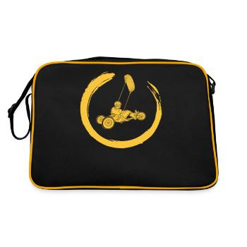 Strand-Kite Windracer Land-Kite Kite-Strandsegler - Retro Tasche - Schwarz/Gold - Hinten
